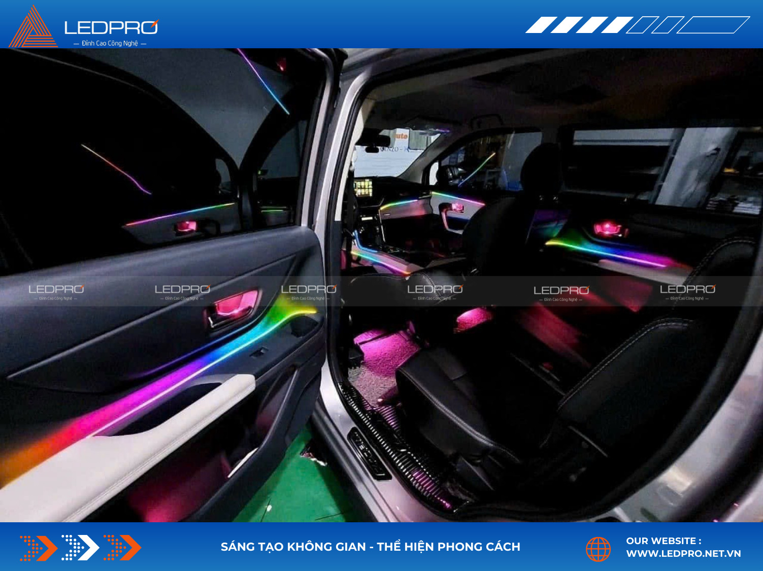 LED viền nội thất ô tô