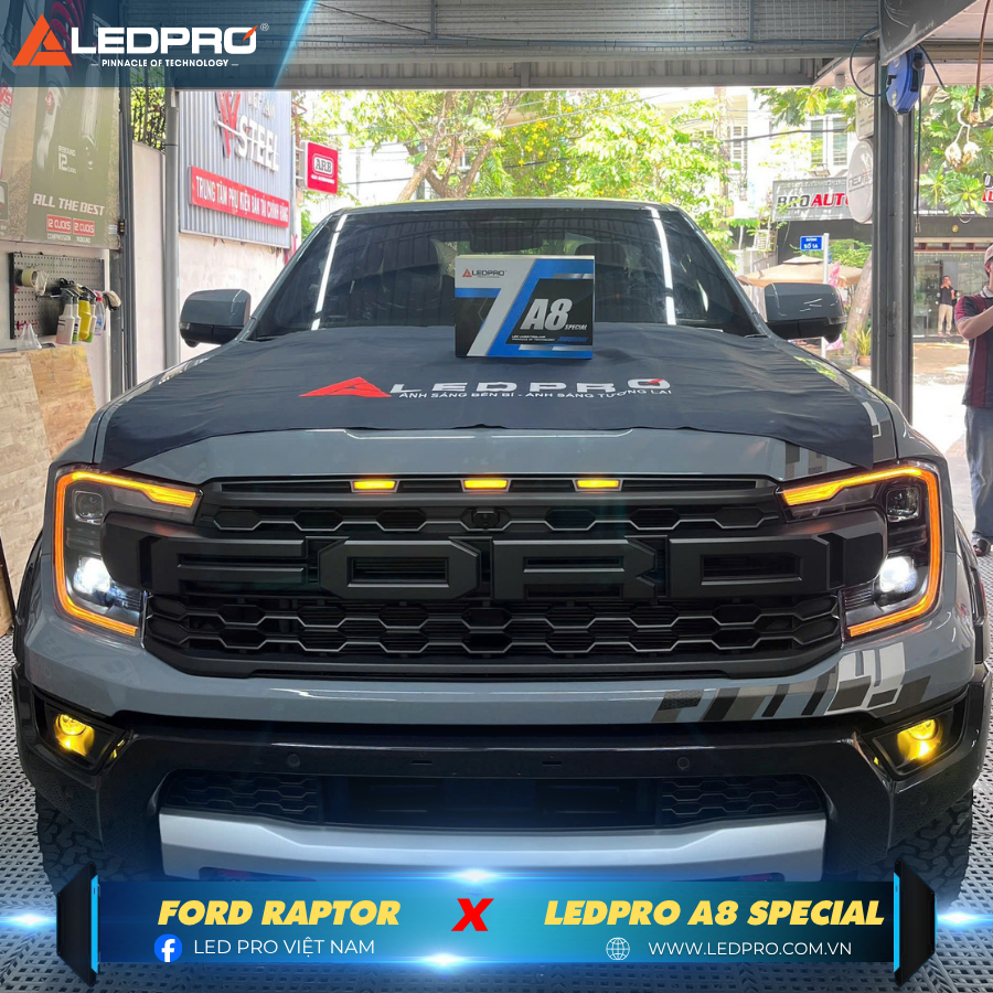 Ford Raptor nâng cấp bi gầm Ledpro A8 Special