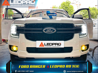 Ford Ranger Nâng Cấp Đèn Bi Gầm LEDPRO A9 NEW