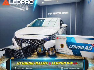 Hyundai Accent Nâng Cấp Đèn Bi Gầm LEDPRO A9 NEW