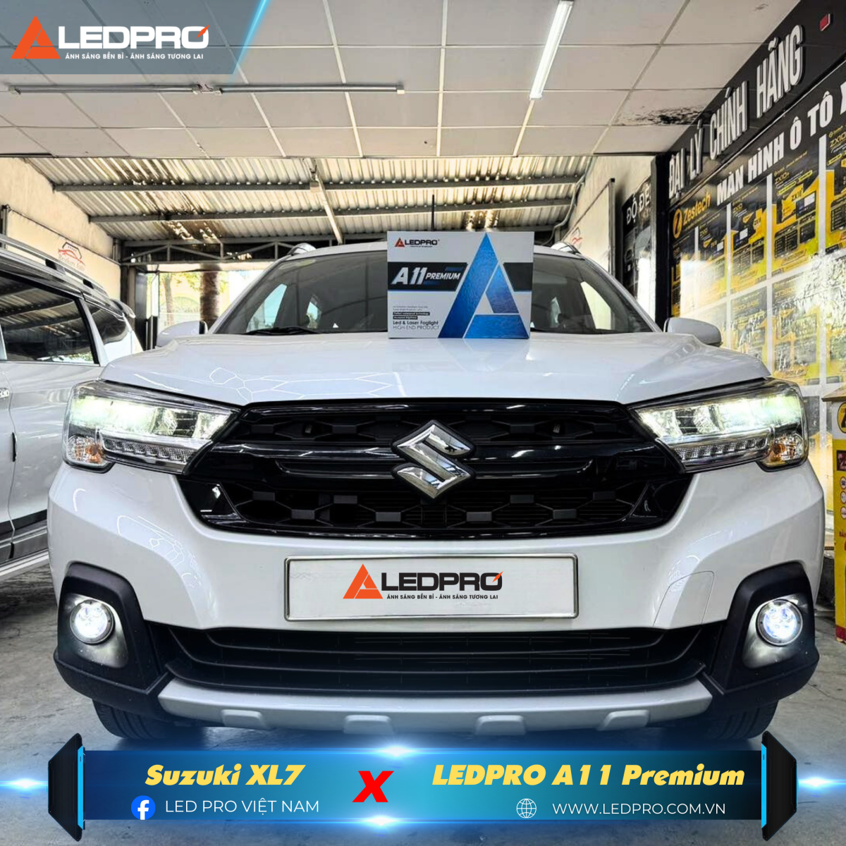XL7 độ bi gầm LEDPRO là giải pháp tối ưu để tăng sáng một cách an toàn