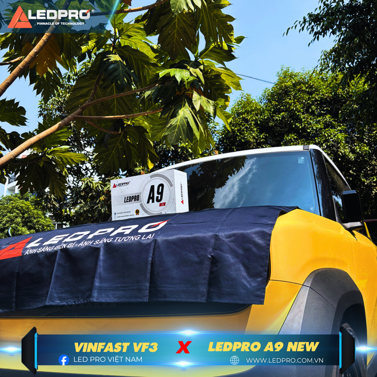 VF3 nâng cấp bi gầm sẽ là giải pháp tuyệt vời thay cho ánh sáng yếu của xe