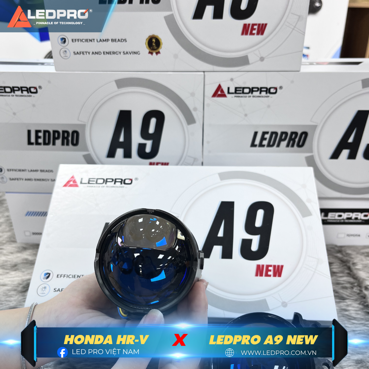 LEDPRO A9 NEW - Bi gầm laser 3 inch với chuẩn ánh sáng tuyệt vời, phá tan nỗi lo thiếu tầm nhìn