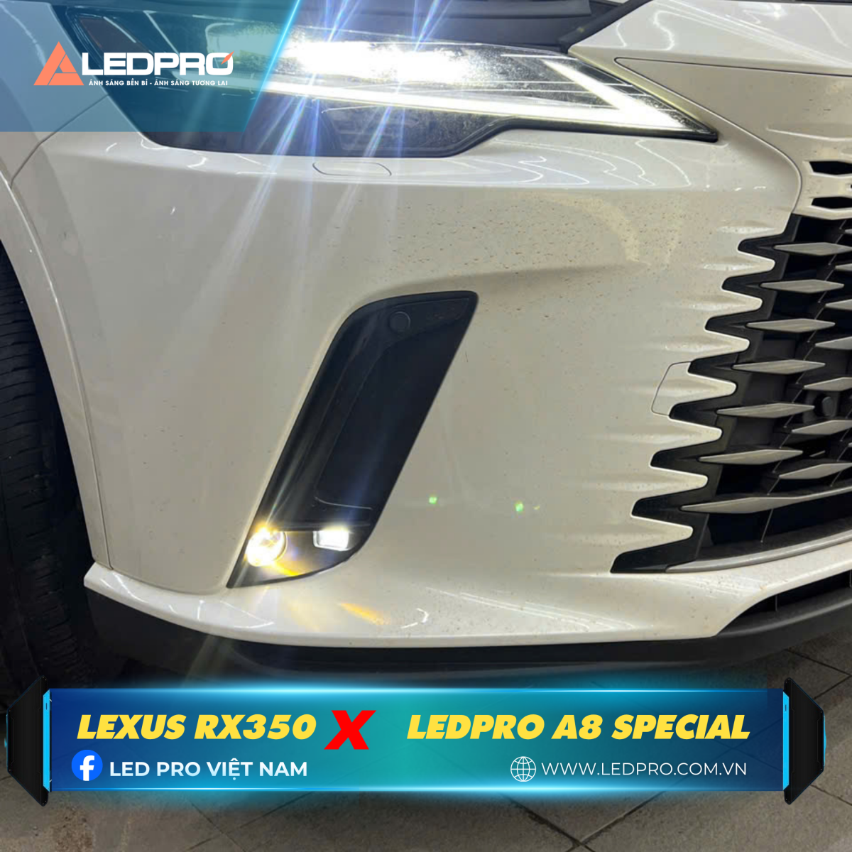 RX350 kết hợp LEDPRO A8 Special