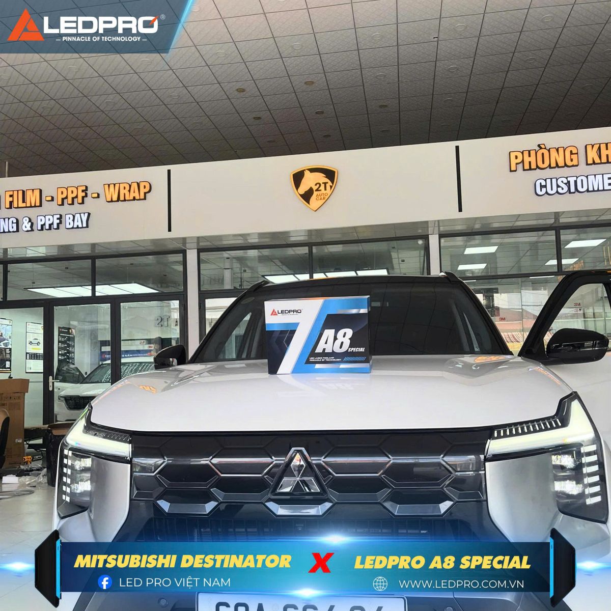 Mitsubishi Destinator lựa chọn nâng cấp bi gầm Ledpro A8 Special