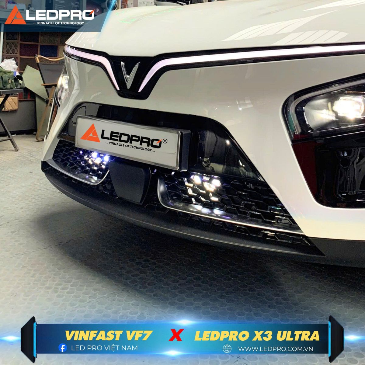 Lắp đặt đơn giản, nhanh chóng và tăng tính thẩm mỹ trước đầu xe