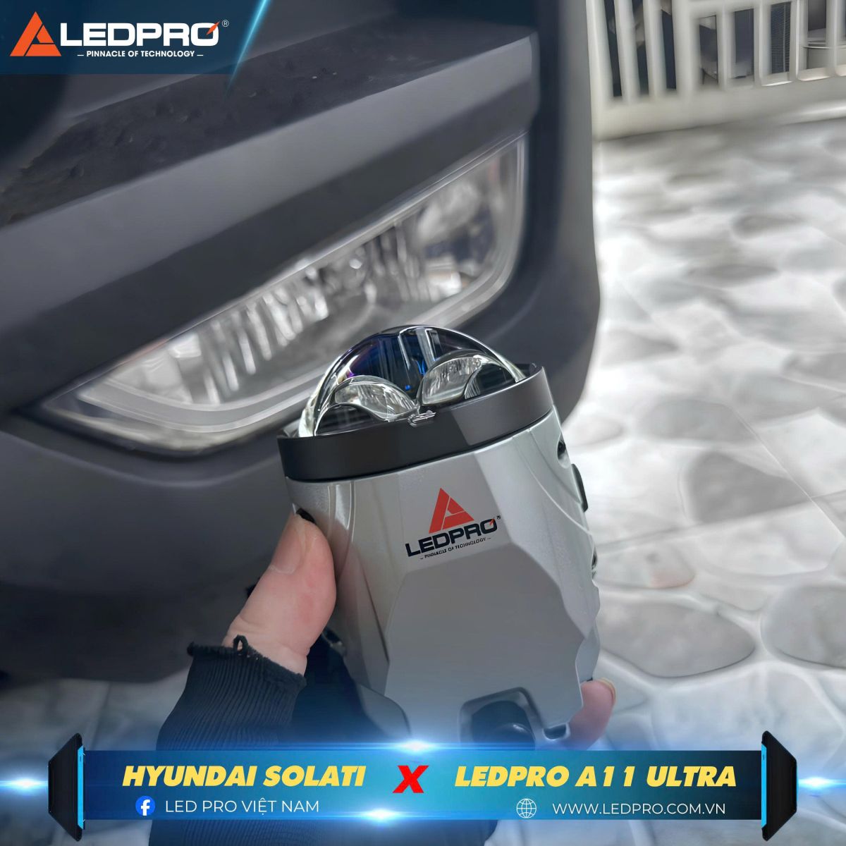 Bi gầm Ledpro A11 Ultra hỗ trợ tăng sáng mạnh mẽ cho ô tô