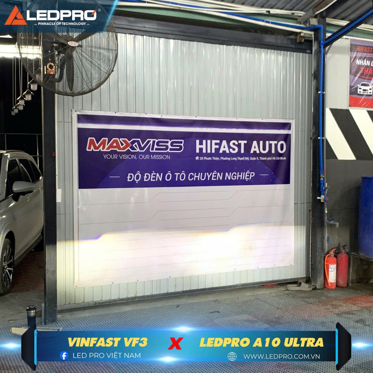 Ánh sáng từ Ledpro A10 Ultra với nhiệt màu 5500k
