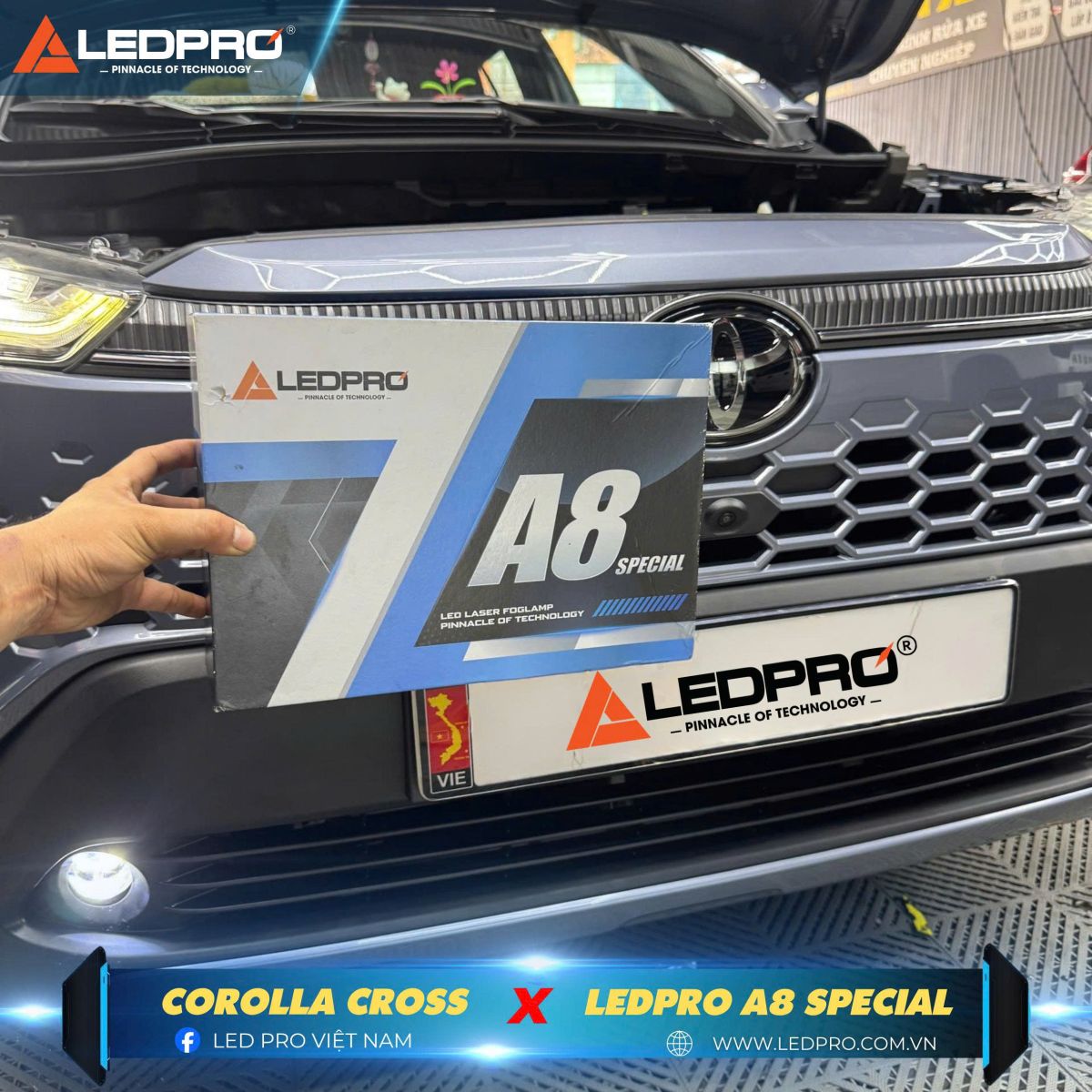 SUV Corolla Cross nâng cấp ánh sáng phía trước đầu xe