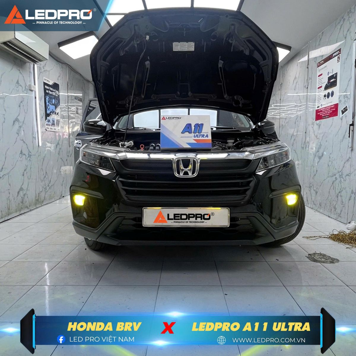 Honda B-RV lựa chọn bi gầm uy tín Ledpro A11 Ultra hỗ trợ tăng sáng chi những chuyến đi xa