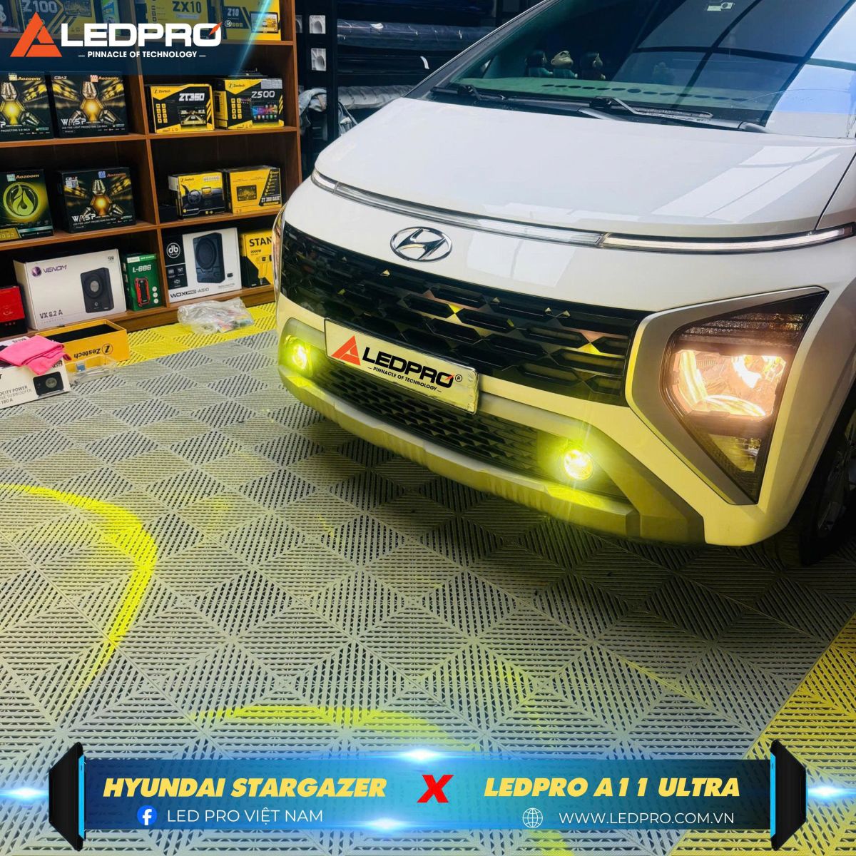 Bi gầm Ledpro A11 Ultra có kích thước 3 inch, gọn gàng phù hợp với nhiều dòng xe trên thị trường