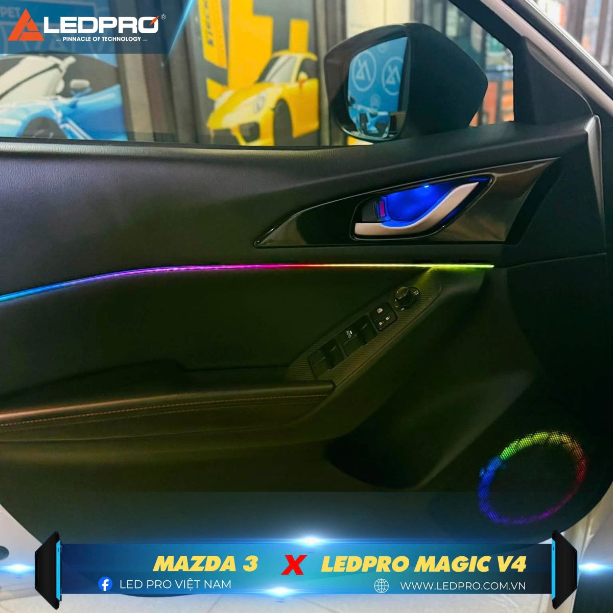 Ánh sáng LEDPRO MAGIC V4 trong Mazda 3