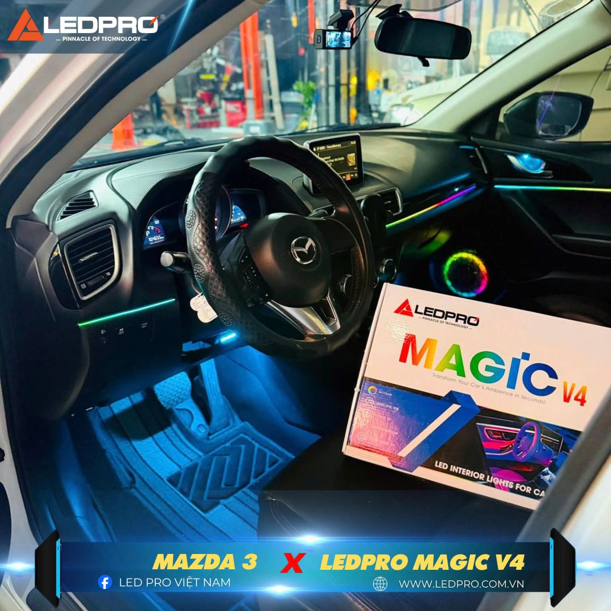 LEDPRO MAGIC V4 trên Mazda 3 