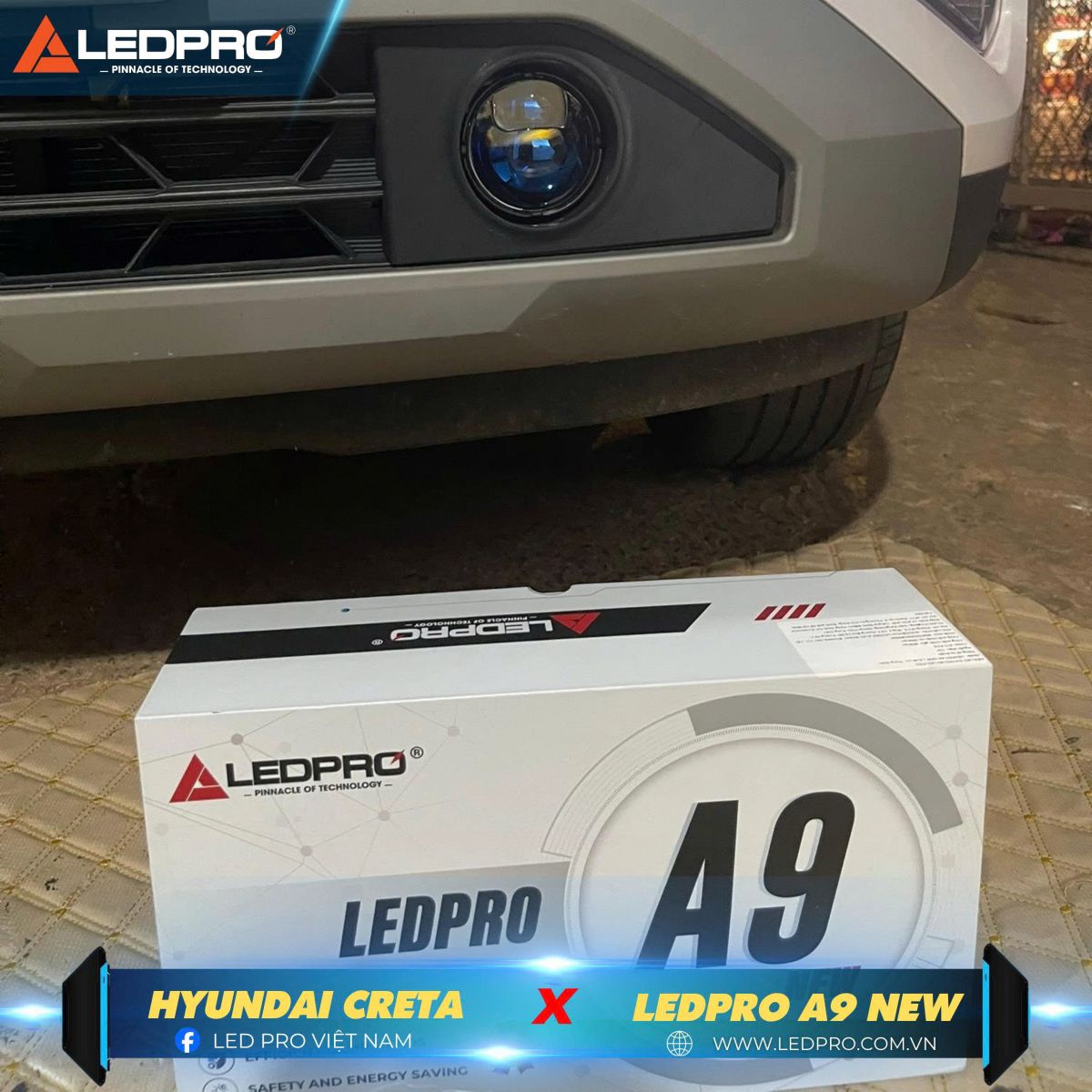 Bi gầm Ledpro A9 New giúp tạo khoảng sáng bao quát với đường cắt rõ nét