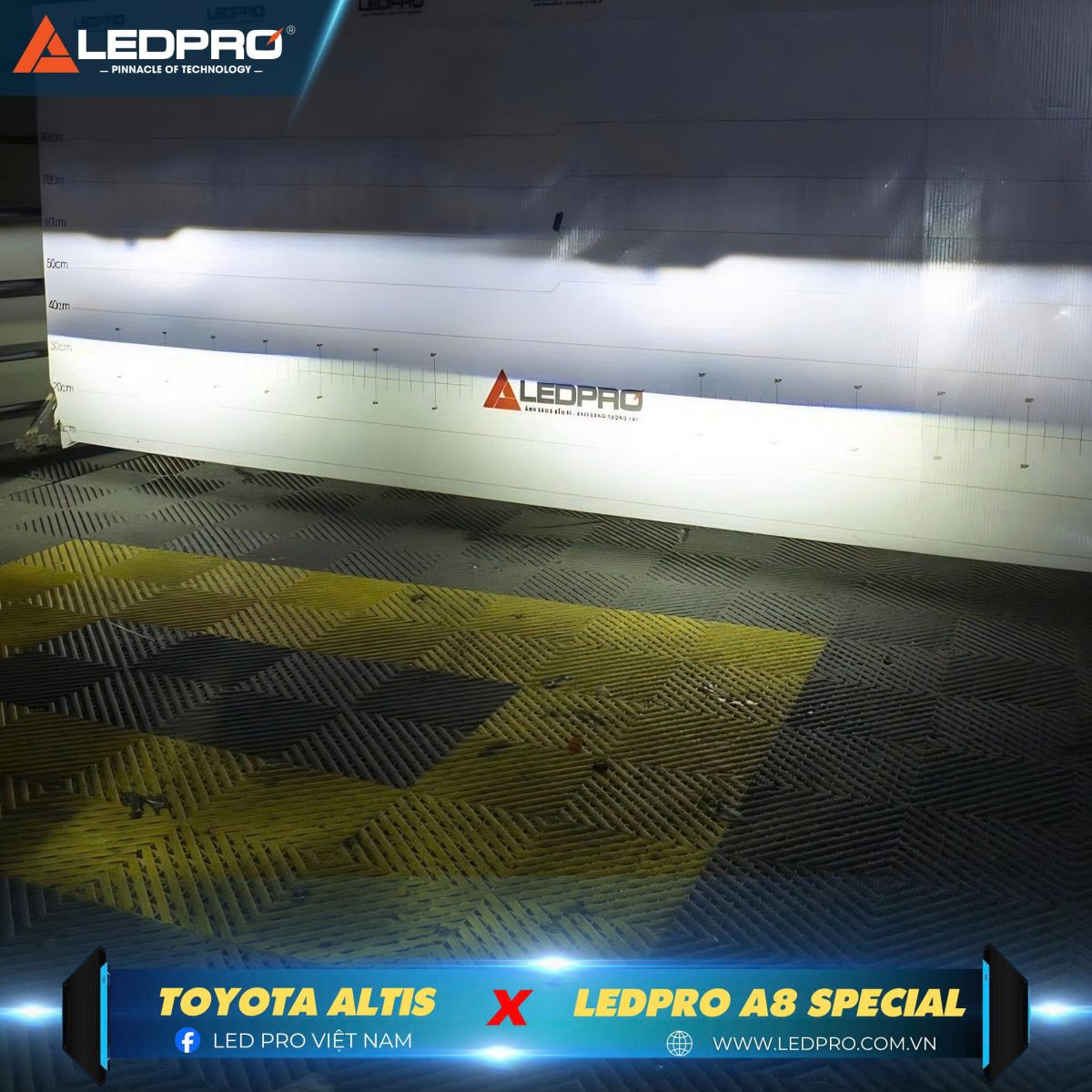 Ánh sáng bi gầm Ledpro A8 Special sau khi nâng cấp