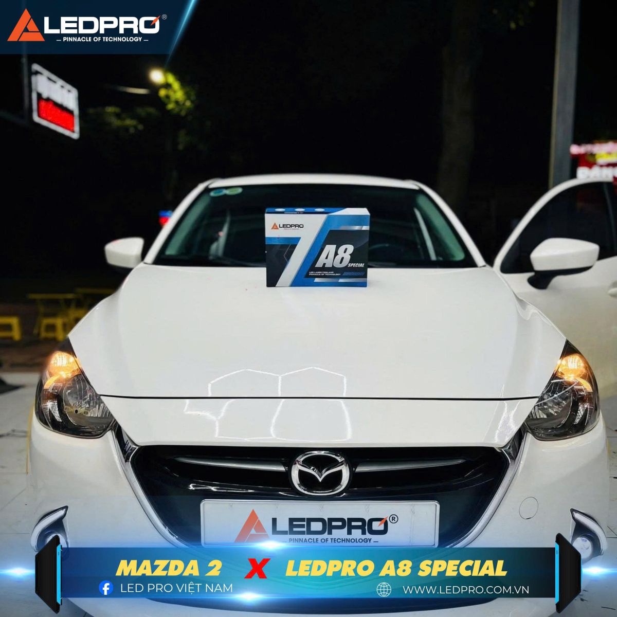 Mazda 2 nâng cấp đèn gầm LEDPRO