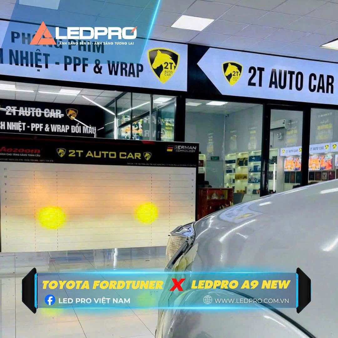 Ledpro A9 New cho ra 2 tâm vàng khi bật ở chế độ Pha