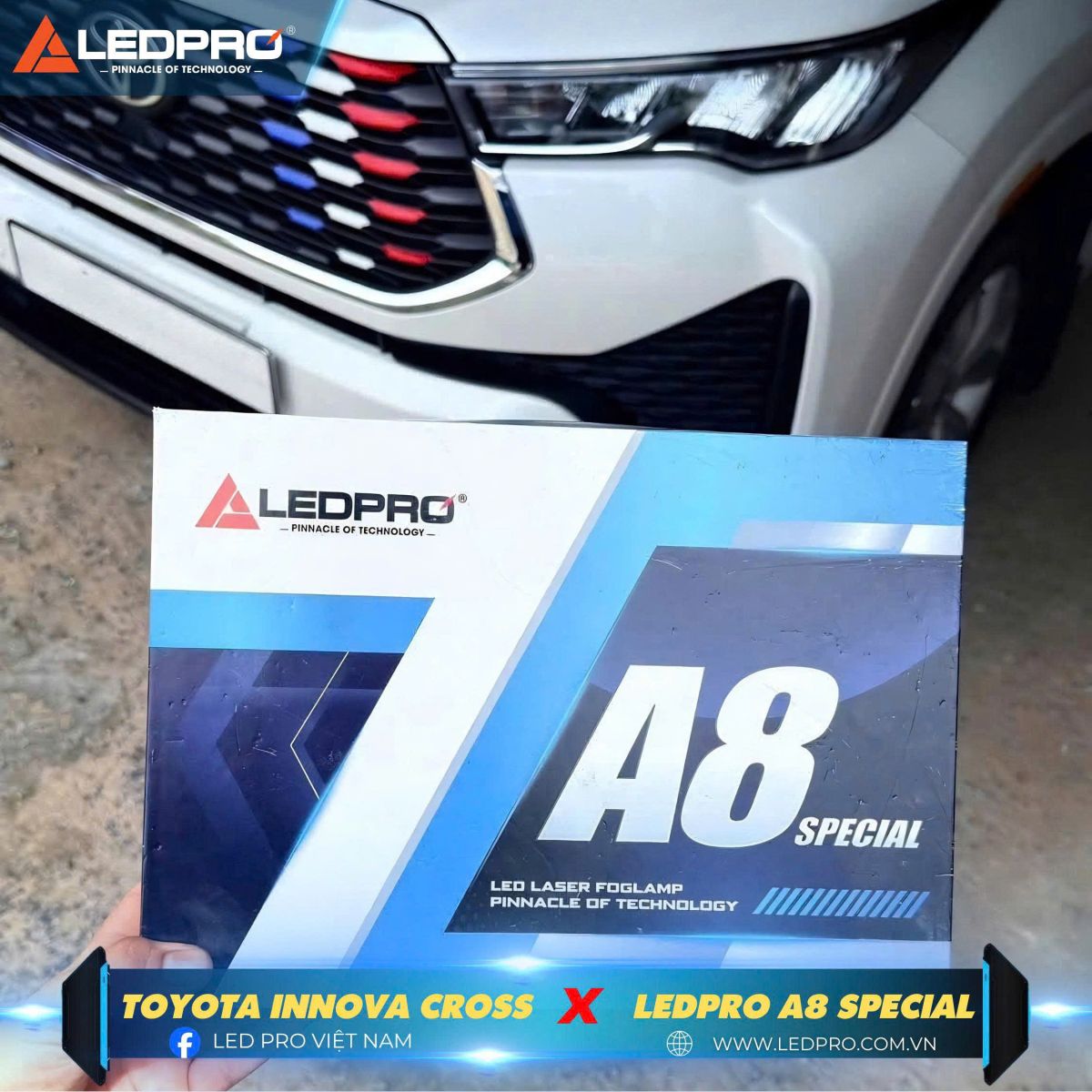 Ledpro A8 Special bi gầm 2 inch và tích hợp 3 nhiệt màu linh hoạt