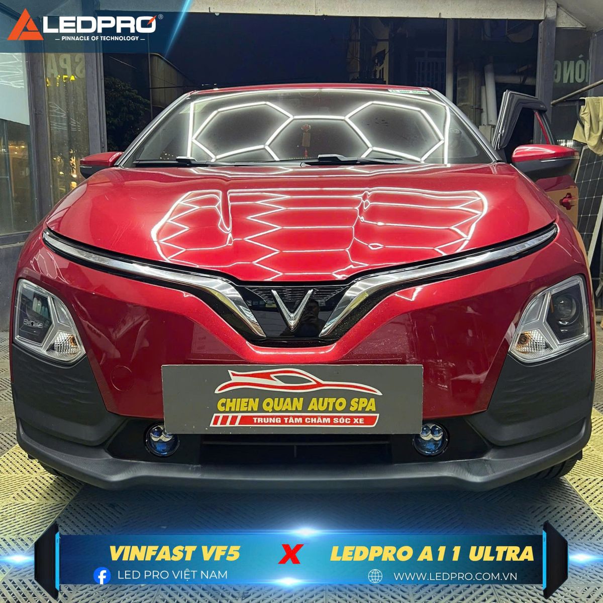 VF5 lắp đặt bi gầm Ledpro A11 Ultra