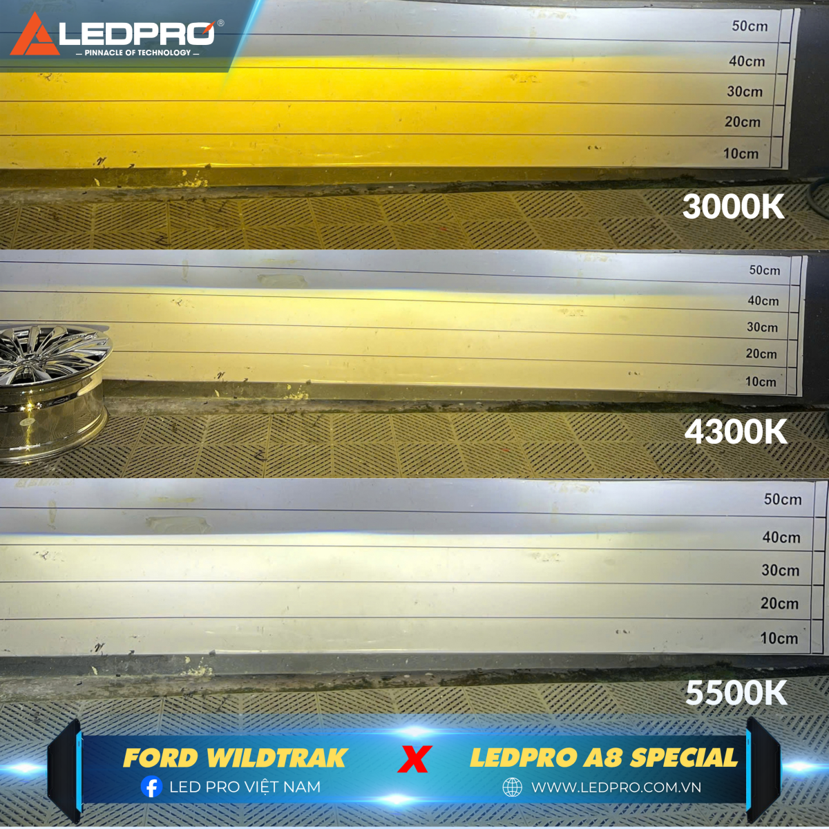 Ánh sáng của Ledpro A8 Special sau khi đã hoàn thành lắp đặt