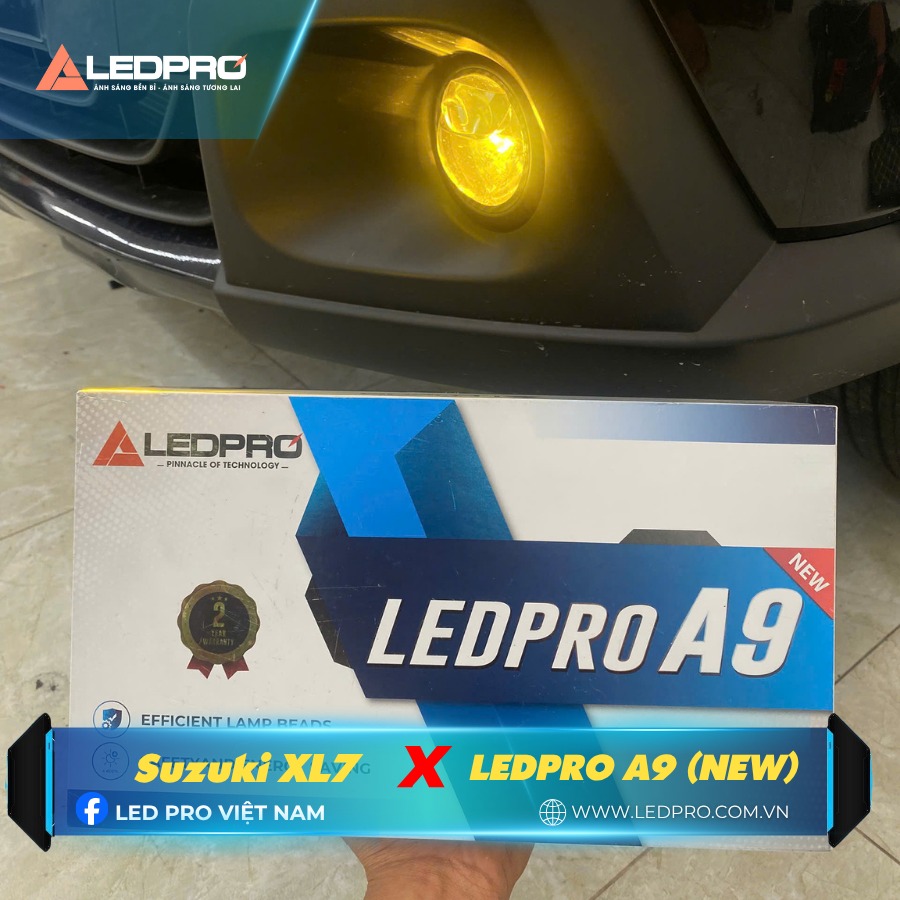 XL7 được tăng sáng mạnh mẽ nhờ bi gầm A9 New