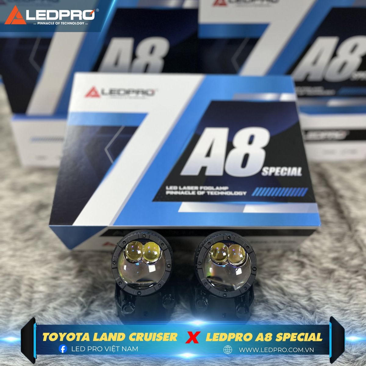 Ledpro A8 Special mẫu bi gầm có thiết kế nhỏ gọn với công nghệ double laser