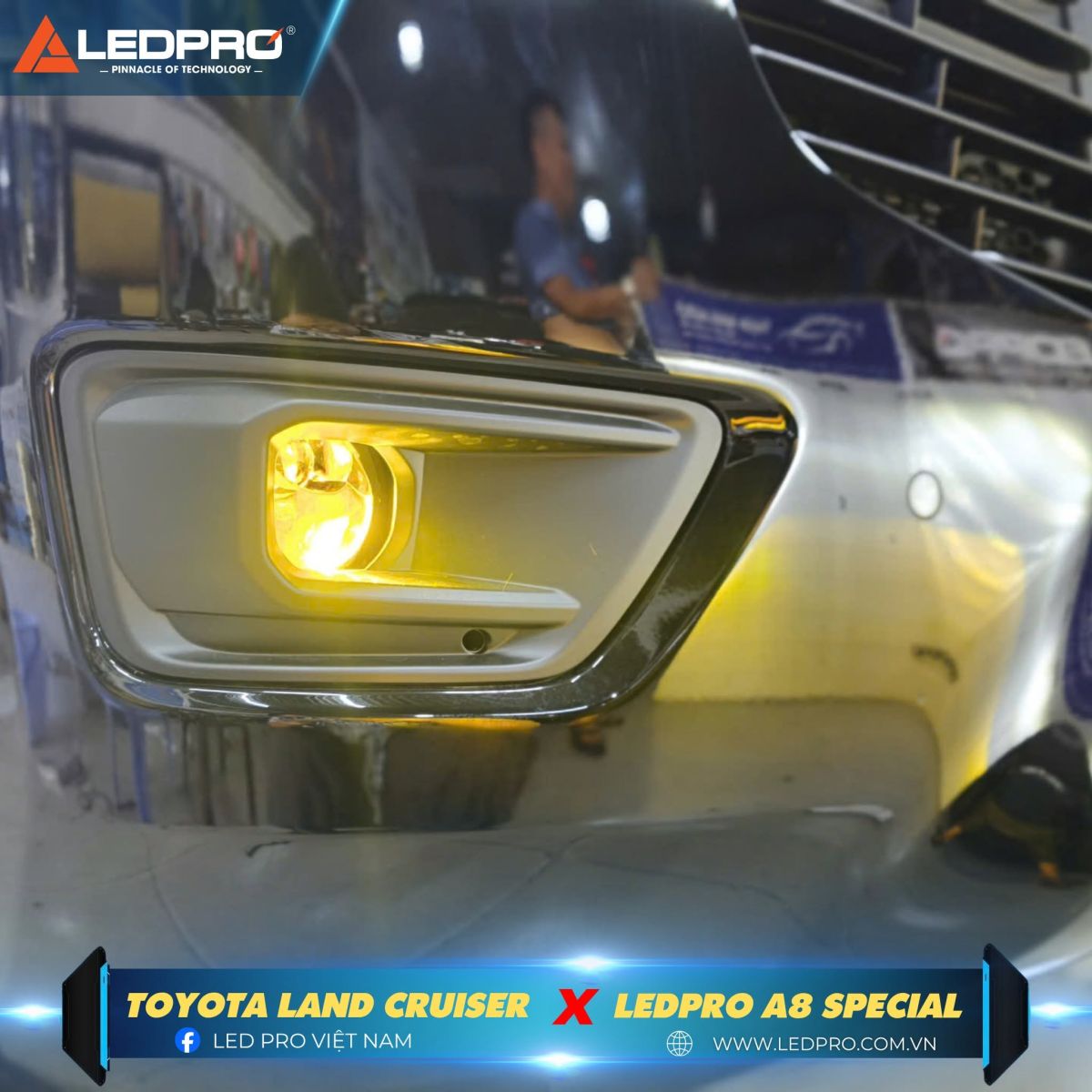 Ledpro A8 Special được lắp đặt thẩm mỹ, không ảnh hưởng đến cấu trúc xe