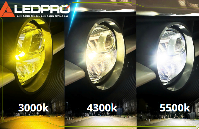 Bi gầm Ledpro sở hữu 3 nhiệt màu thay đổi linh hoạt theo điều kiện thời tiết