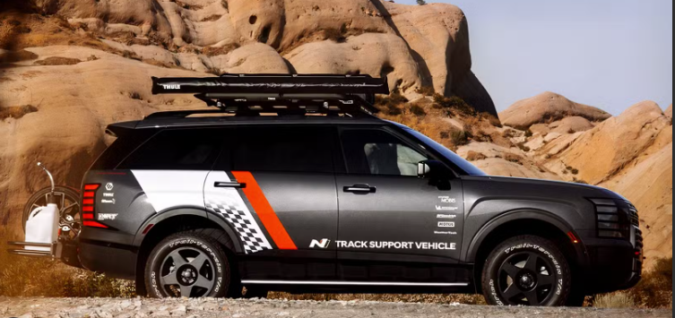 Hyundai Palisade Track Support phiên bản đường đua. Ảnh: Hyundai