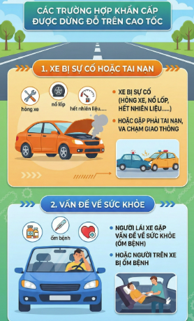 Quy định dừng xe trên cao tốc. Ảnh: Sưu tầm