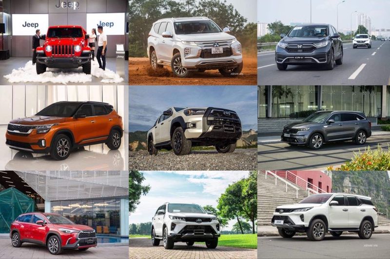 SUV và bán tải đang ngày một ưu chuộng. Ảnh minh họa: Xehay