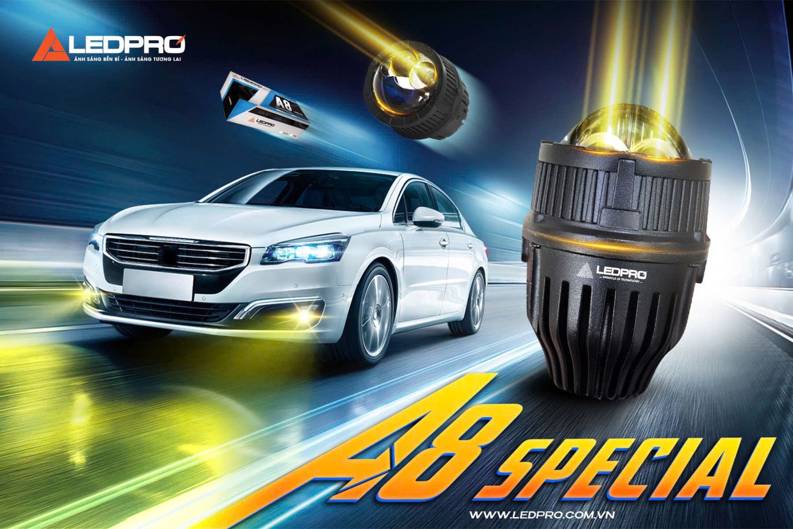 LEDPRO A8 Special - Công nghệ ánh sáng đỉnh cao cho xe
