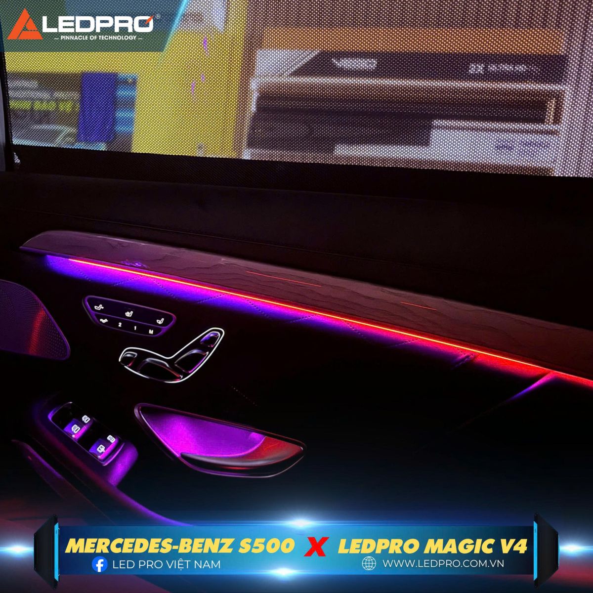Ledpro Magic V4 với 22 chi tiết cho phép lắp đặt nhiều vị trí bên trong xe