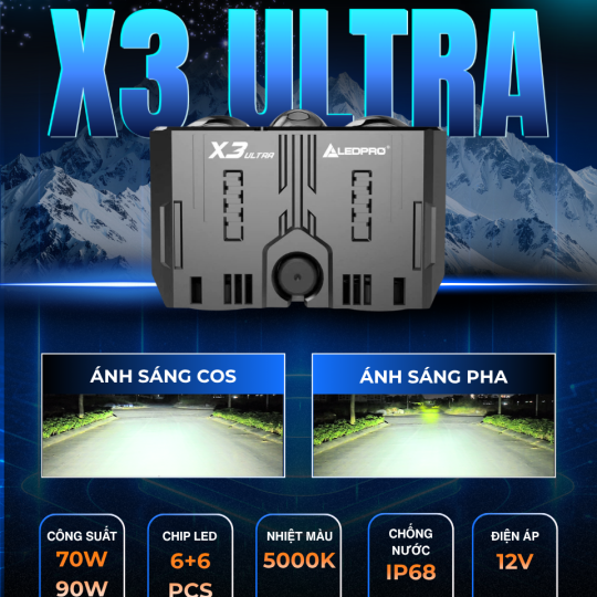 ĐÈN TRỢ SÁNG LEDPRO X3 ULTRA